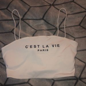 White Crop Tank